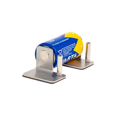 Clip terminal for 1.5 V batteries, magnetic