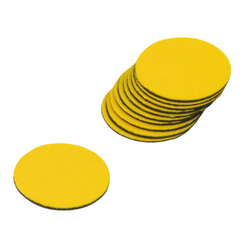 Magnetic disks, yellow, D16 mm set of 12