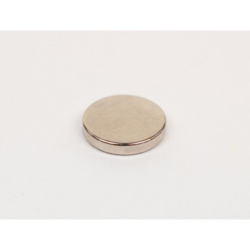 Nd-Fe-B Magnet, D  12 mm, H  2 mm, nickel-plated