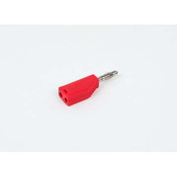 Lamellar plug for cables, 4 mm, red