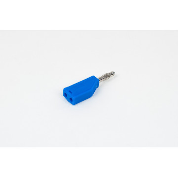 Lamellar plug for cables, 4 mm, blue