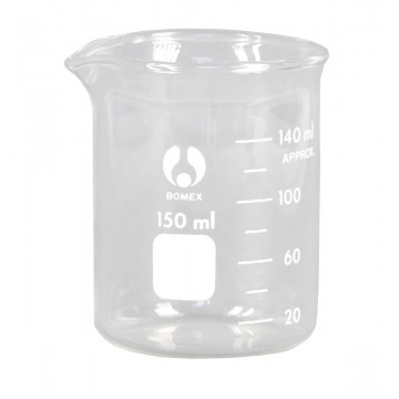 Glass beaker 150ml, short 