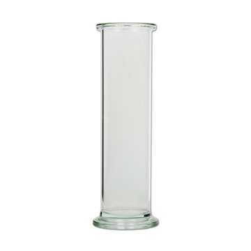 Gas jar glass, turned down, ground edge, 300x80mm