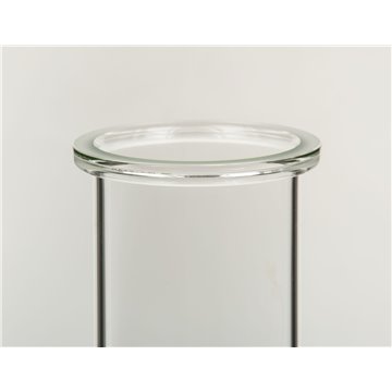 Gas jar glass, turned down, ground edge, 300x80mm