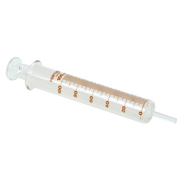 Syringe, 100ml, glass Plunger D31 mm, total L280 mm