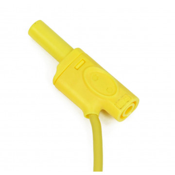Safety connecting lead, yellow, 12,5 cm 