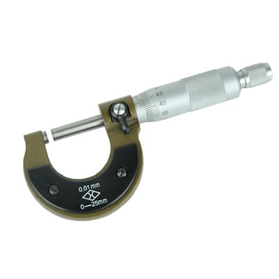 Micrometer screw gauge, 0 - 25 mm 