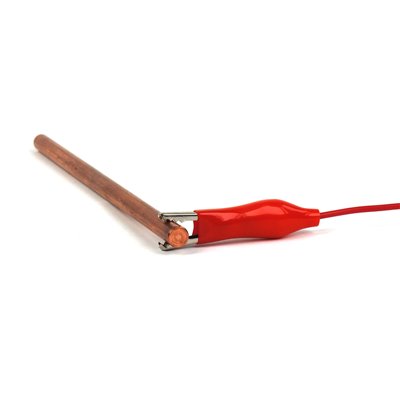 Cable with crocodile clip, 22 cm, red