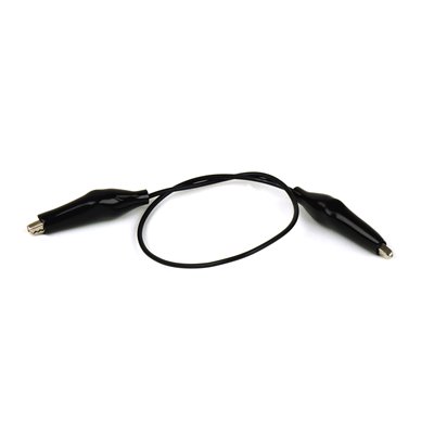 Cable with crocodile clip, 22 cm, black