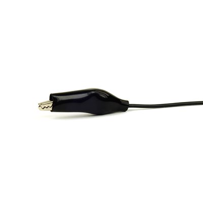 Cable with crocodile clip, 22 cm, black