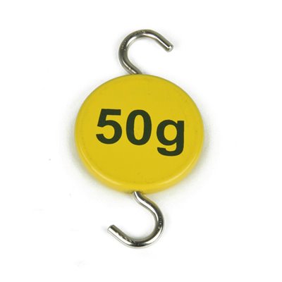 Weight on hook 50 g, plated