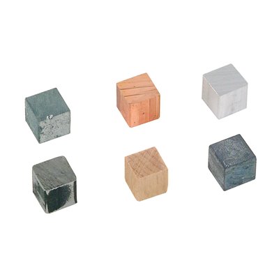 Specific gravity-cubes, 6 pcs, each 1 cm³