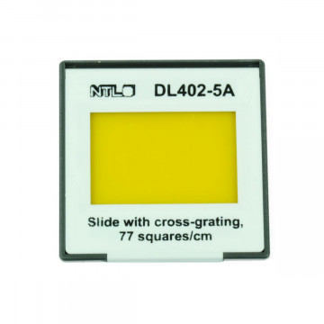 Slide with cross-grating, 77 squares/cm 