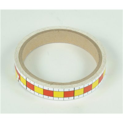 Measuring tape, white, W16 mm 