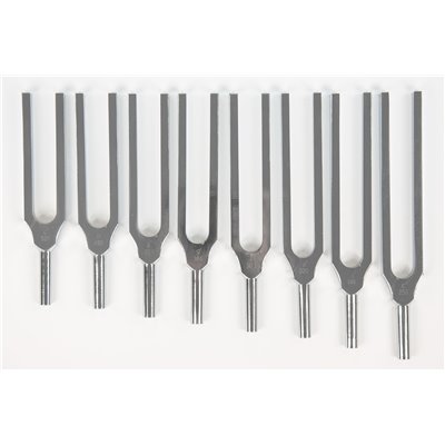 Tuning forks, set of 8, for resonance box