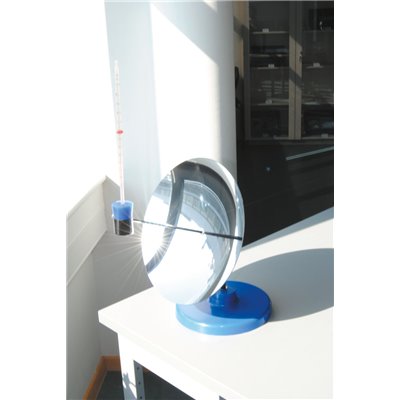 Parabolic mirror with stand 