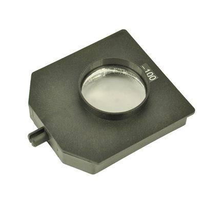 Lens glass, in holder, -100 mm