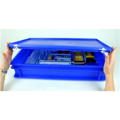 Storage box II big, with cover Box -insert plan with 2 labels