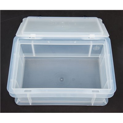 Storage box II small, with cover, translucent