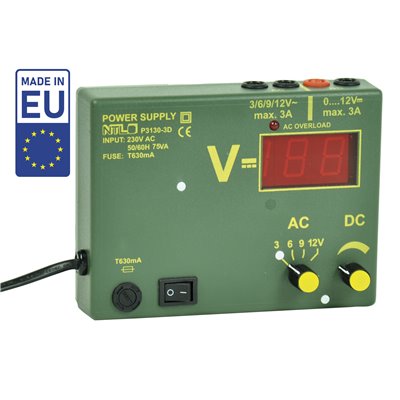 Low-voltage power supply with digital display