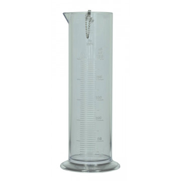 Graduated cylinder plastic, with handle, 250 ml